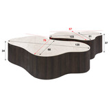 Hoyz Collection - Salontafel Ceramo Grande - Bruin - 75x135x34 cm