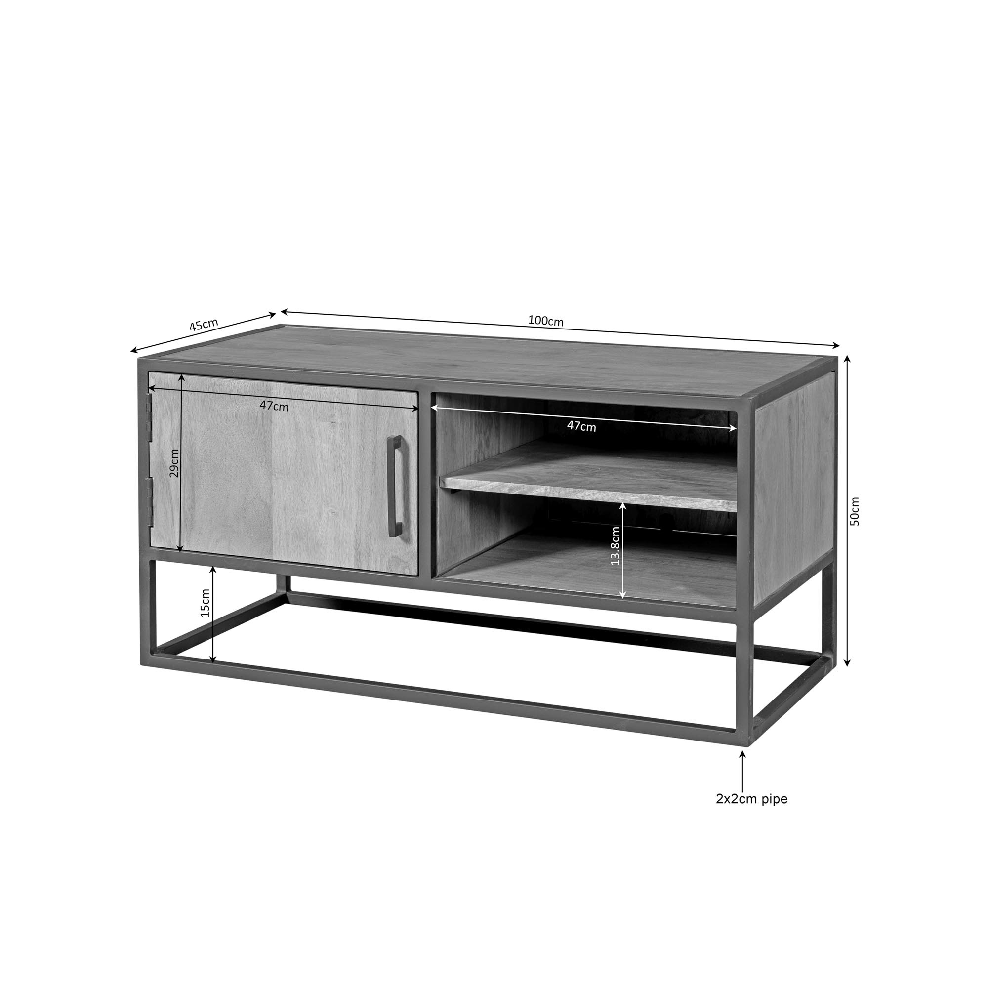 Starfurn - Tv meubel Dakota - Bruin - 45x100x50 cm