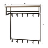 Hoyz Collection - Kapstok Bruno - Bruin - 30x80x94 cm