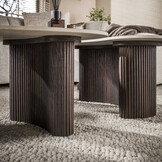 Hoyz Collection - Salontafel Ceramo Organisch - Bruin - 54x88x35 cm