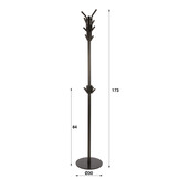 Hoyz Collection - Kapstok Luno - Bruin - 30x30x173 cm
