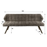 Hoyz Collection - Eetkamerbanken Raster - Taupe - 58x180x81 cm