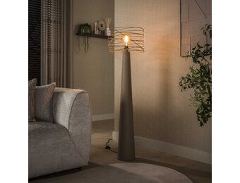 Hoyz Collection - Vloerlamp Curl - Beige - 40x40x145 cm
