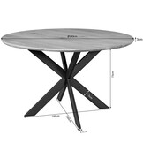 Starfurn - Eettafel Ferris - Bruin - 130x130x76 cm