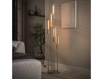 Hoyz Collection - Vloerlamp Tube - Beige - 30x30x175 cm