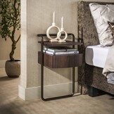 Hoyz Collection - Nachtkastje Bend - Bruin - 35x39x66 cm