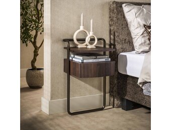 Hoyz Collection - Nachtkastje Bend - Bruin - 35x39x66 cm