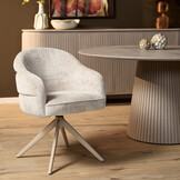 Starfurn - Eetkamerstoel Bella - Wit - 65x64x83 cm - Set van 2