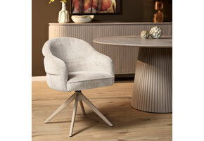 Starfurn - Eetkamerstoel Bella - Wit - 65x64x83 cm - Set van 2