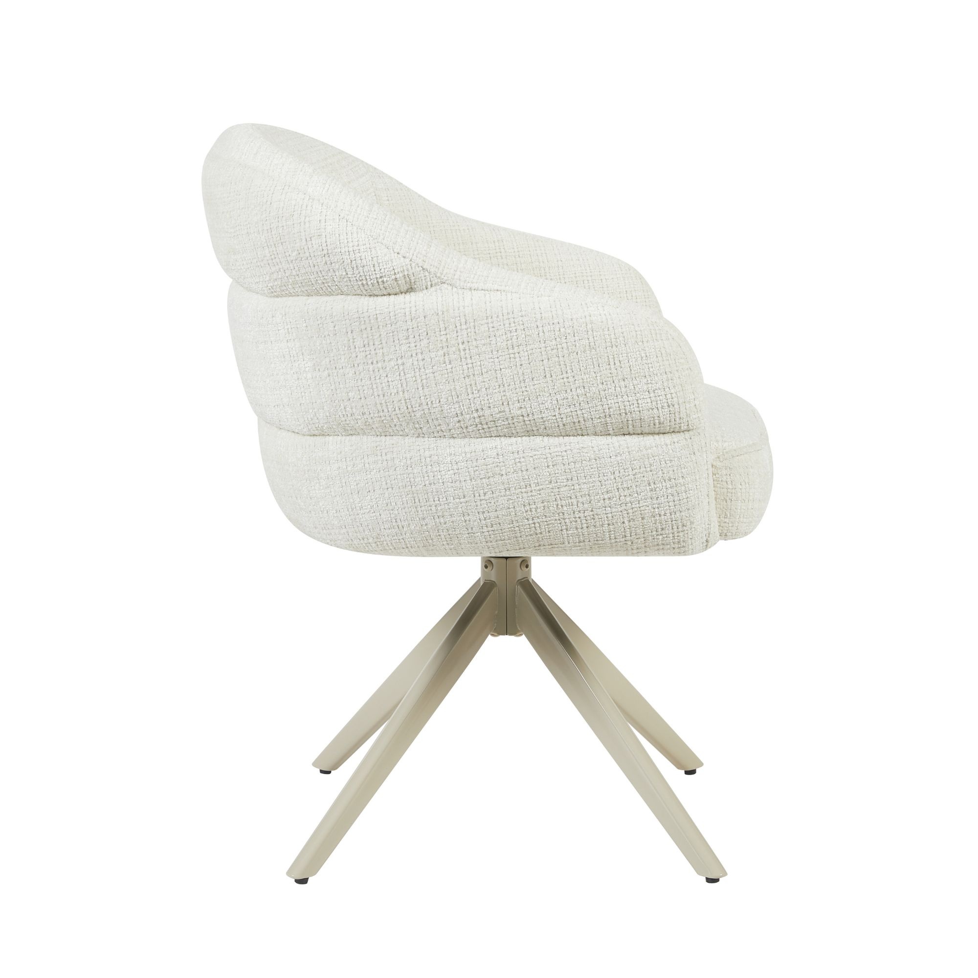 Starfurn - Eetkamerstoel Bella - Wit - 65x64x83 cm - Set van 2