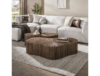 Hoyz Collection - Salontafel Maya - Bruin - 77x140x33 cm