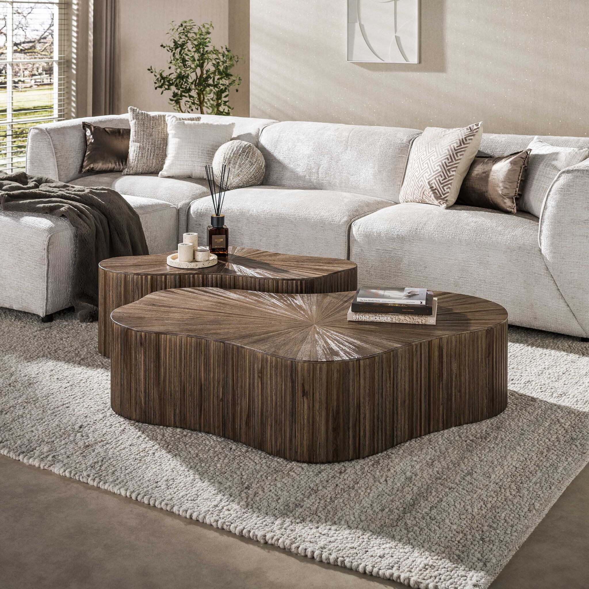 Hoyz Collection - Salontafel Maya - Bruin - 77x140x33 cm