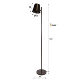 Hoyz Collection - Vloerlamp Flex - Bruin - 18x37x157 cm