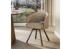 Hoyz Collection - Eetkamerstoel Cross - Beige - 56x58x81 cm - Set van 2