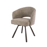 Hoyz Collection - Eetkamerstoel Cross - Beige - 56x58x81 cm - Set van 2