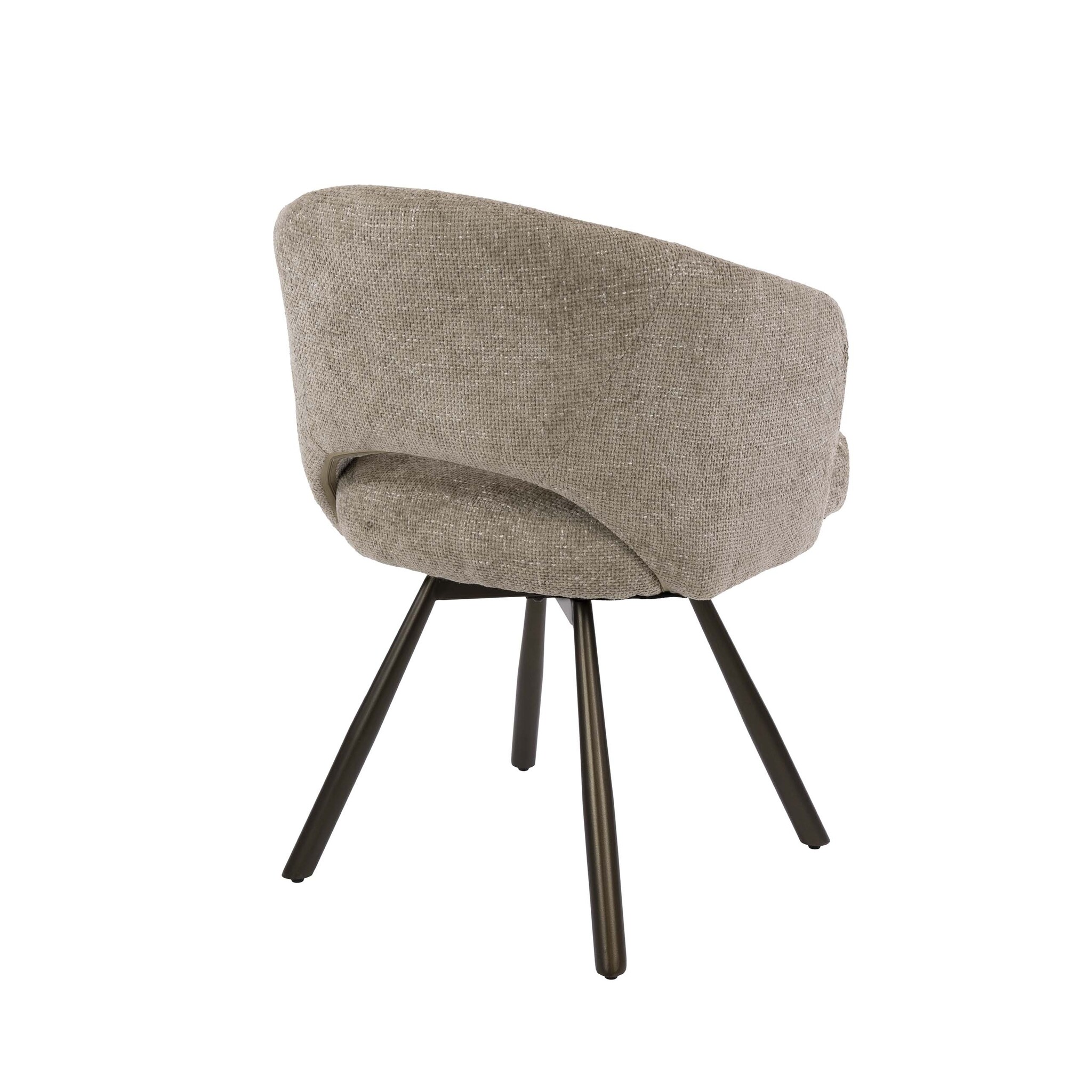 Hoyz Collection - Eetkamerstoel Cross - Beige - 56x58x81 cm - Set van 2