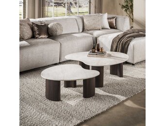 Hoyz Collection - Salontafel Ceramo Aperto - Bruin - 80x102x35 cm