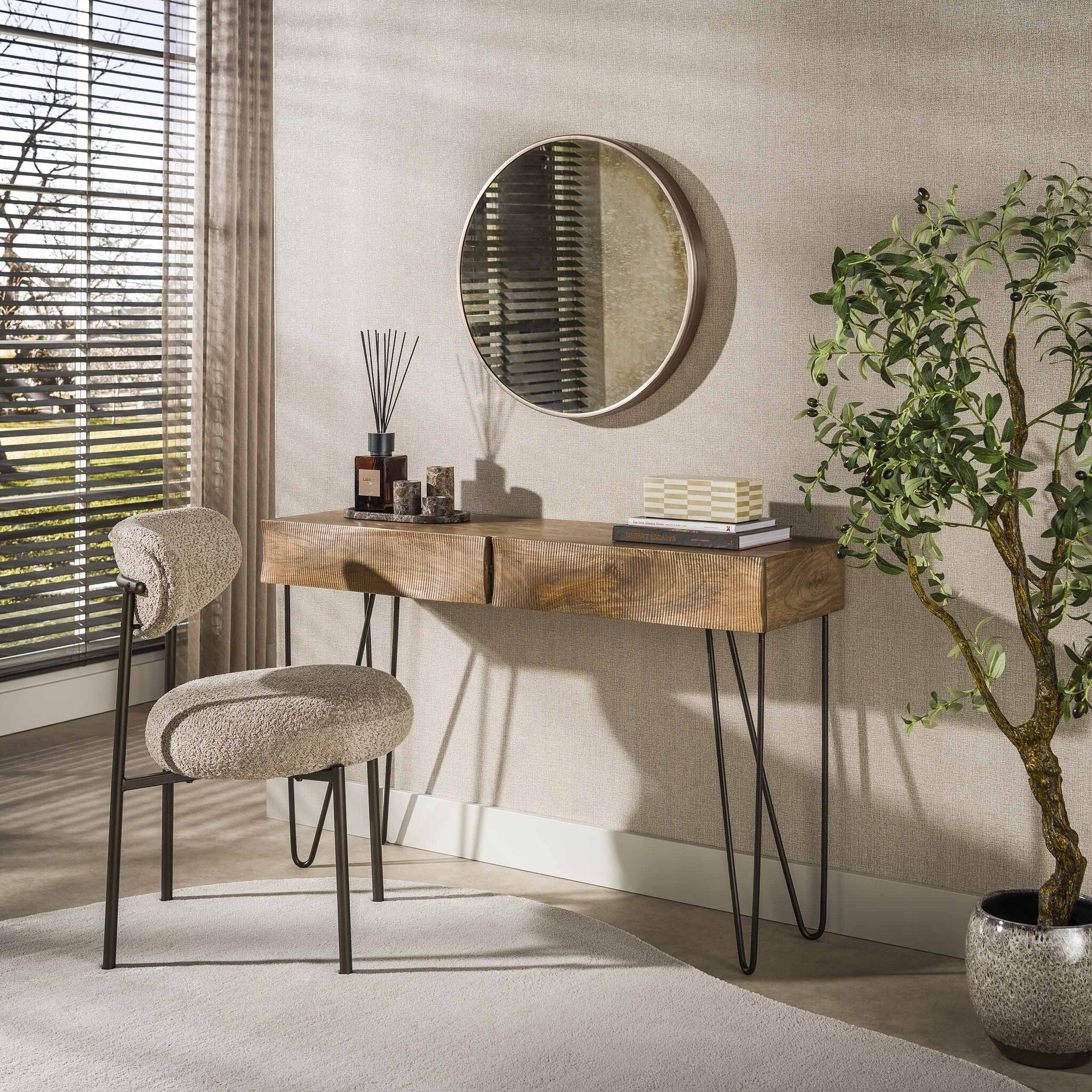 Hoyz Collection - Haltafel en kaptafel Ocean - Beige - 35x120x76 cm