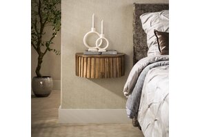 Hoyz Collection - Nachtkastje Ridge - Beige - 35x40x17 cm