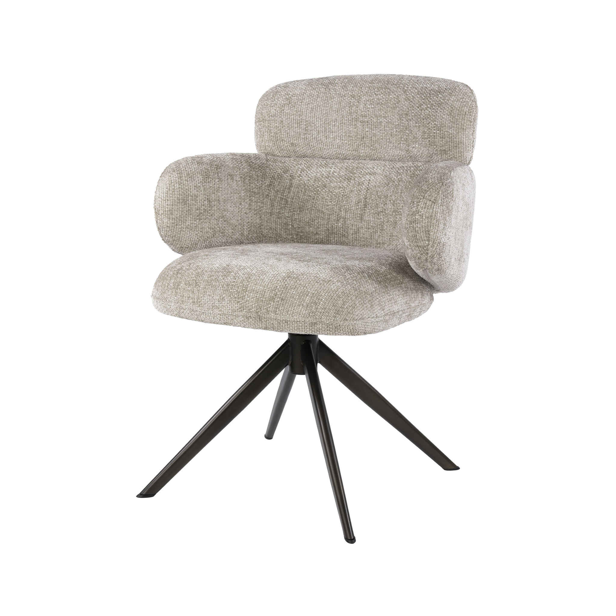 Hoyz Collection - Eetkamerstoel Flex - Beige - 63x64x83 cm - Set van 2