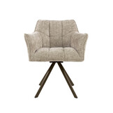 Hoyz Collection - Eetkamerstoel Raster - Beige - 60x63x81 cm - Set van 2