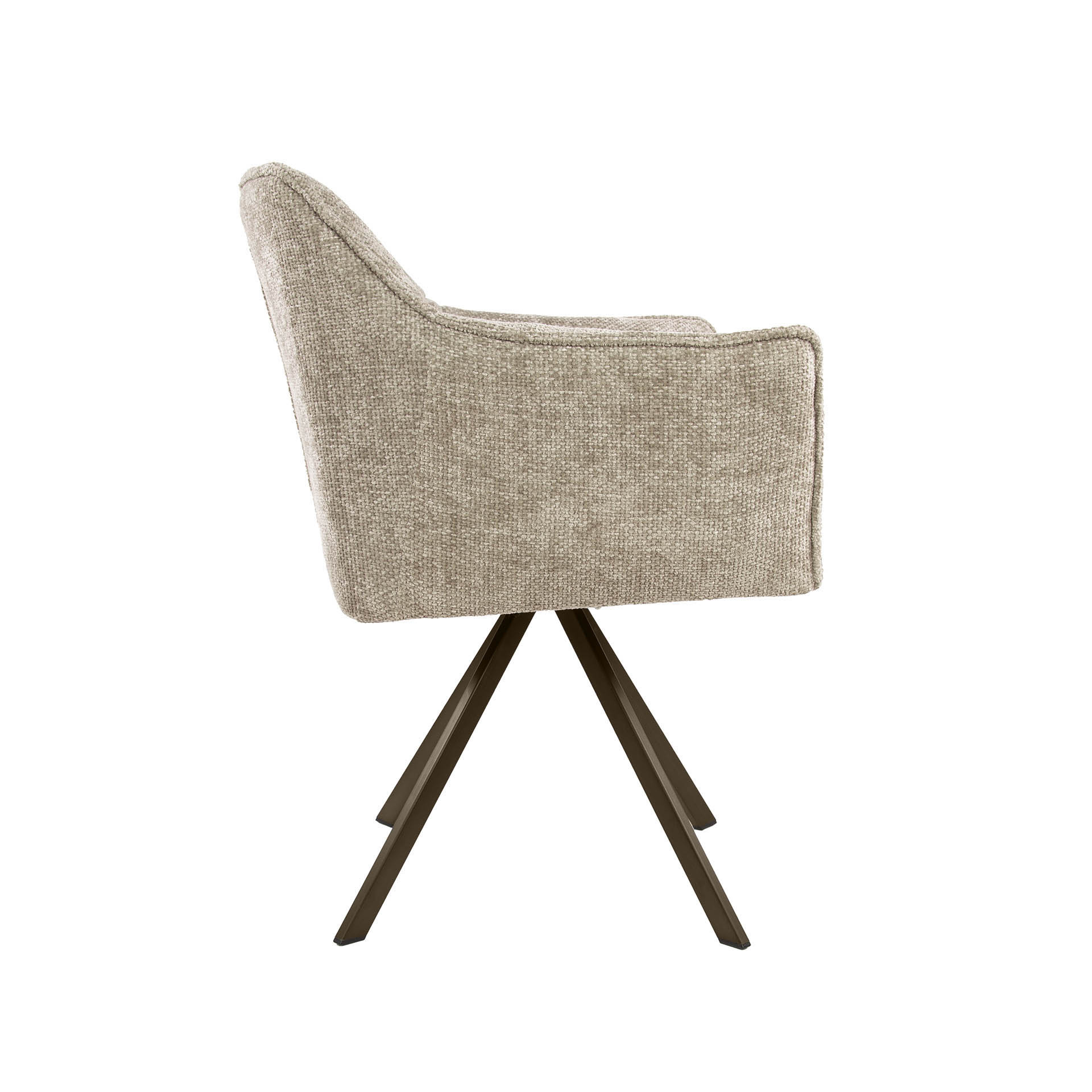 Hoyz Collection - Eetkamerstoel Raster - Beige - 60x63x81 cm - Set van 2