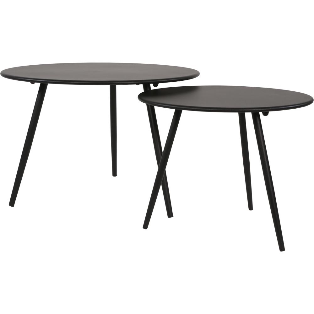 Lesli Living - Sidetable Rafael - Zwart - Ø45x35cm