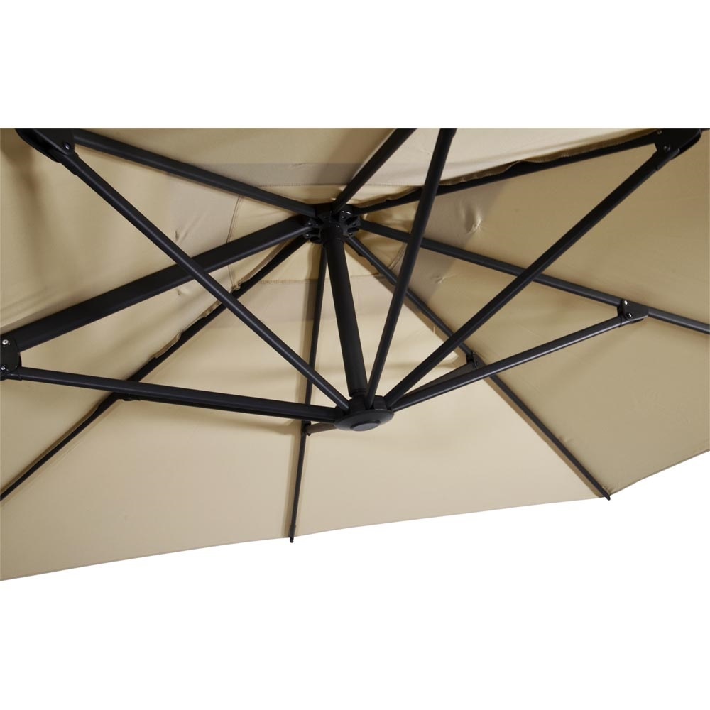Lesli Living - Push-up parasol Libra - Beige - 250x250cm