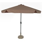 Lesli Living - Push-up parasol Gemini - Taupe - Ø300cm
