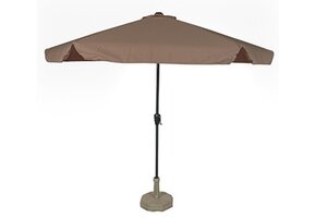 Lesli Living - Push-up parasol Gemini - Taupe - Ø300cm