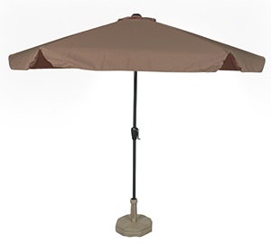 Lesli Living - Push-up parasol Gemini - Taupe - Ø300cm