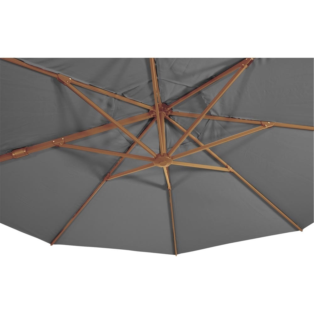 Lesli Living - Push-up parasol VirgoFlex - Grijs - Ø350cm