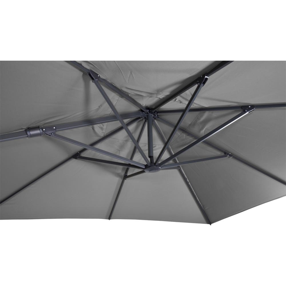 Lesli Living - Push-up parasol VirgoFlex - Grijs - 300x300cm