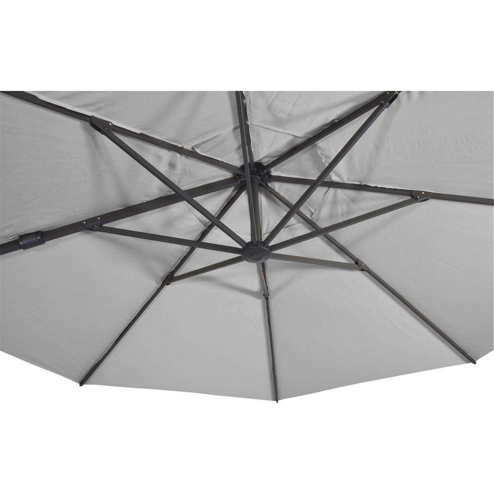 Lesli Living - Push-up parasol VirgoFlex - Grijs - Ø350cm