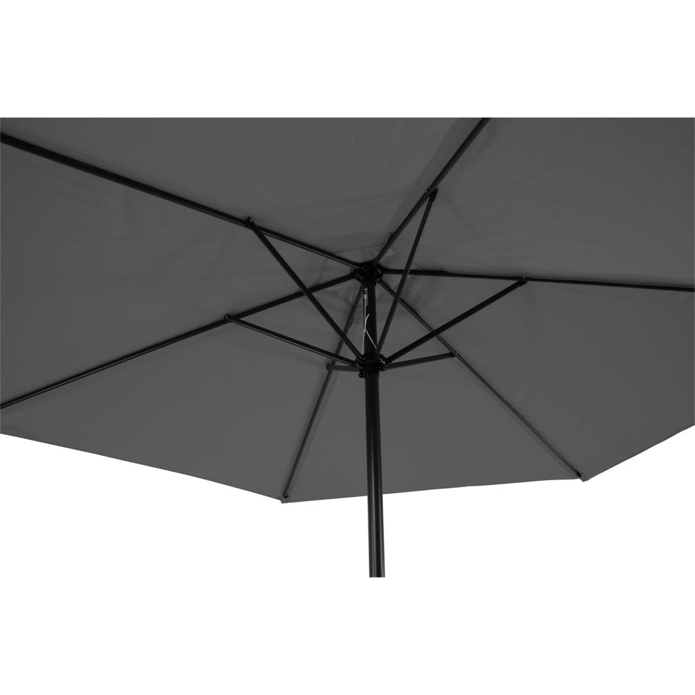 Lesli Living - Push-up parasol Gemini - Grijs - Ø300cm