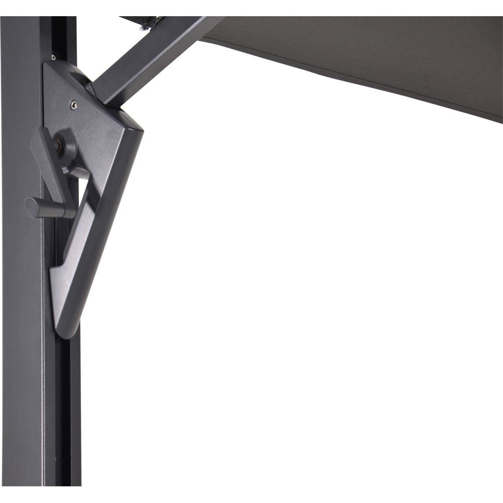 Lesli Living - Push-up parasol Taurus - Grijs - 300x300cm