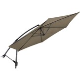 Lesli Living - Push-up parasol Gemini - Taupe - Ø300cm