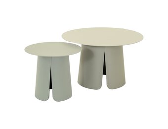 Lesli Living - Sidetable Oslo - Crème - Ø45x39cm
