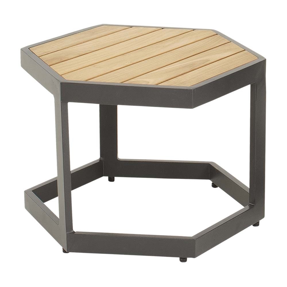 Lesli Living - Sidetable Esagono - Antraciet - 48x41,5x34cm