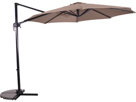 Lesli Living - Push-up parasol Libra - Taupe - Ø300cm