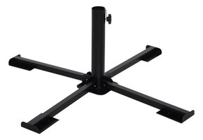 Lesli Living - Push-up parasol kruis - Zwart - 83x83x33cm