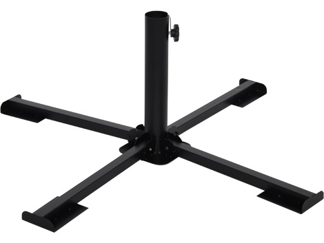 Lesli Living - Push-up parasol kruis - Zwart - 83x83x33cm