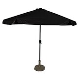 Lesli Living - Push-up parasol Gemini - Zwart - Ø300cm