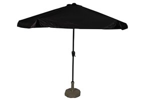 Lesli Living - Push-up parasol Gemini - Zwart - Ø300cm