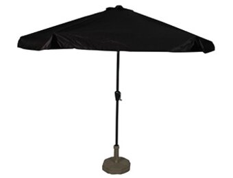 Lesli Living - Push-up parasol Gemini - Zwart - Ø300cm
