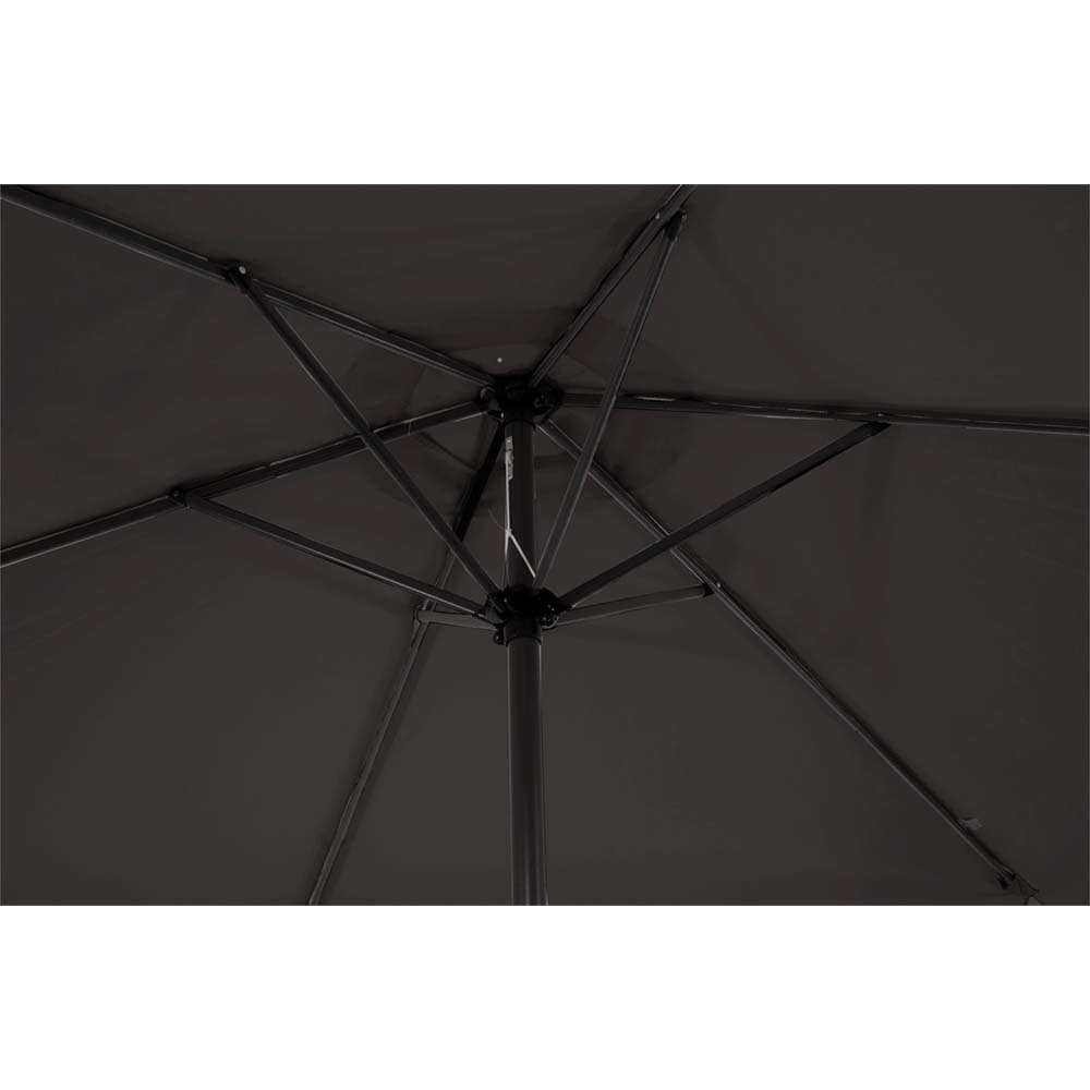 Lesli Living - Push-up parasol Gemini - Zwart - Ø300cm