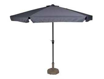 Lesli Living - Push-up parasol Gemini - Grijs - Ø300cm