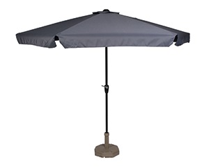 Lesli Living - Push-up parasol Gemini - Grijs - Ø300cm