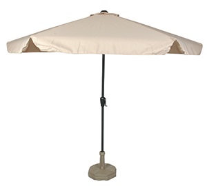 Lesli Living - Push-up parasol Gemini - Beige - Ø300cm