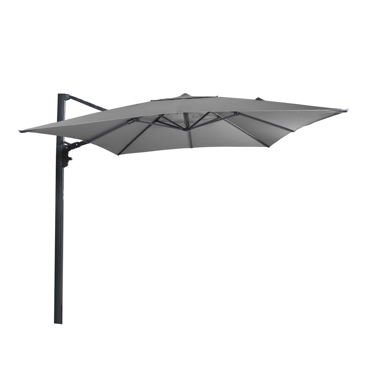 Lesli Living - Push-up parasol Virgo - Grijs - 300x300cm